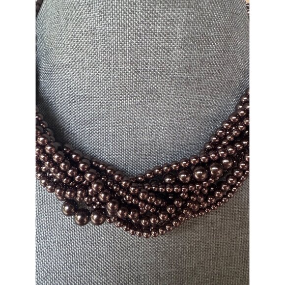 Givenchy Multi-Strand Beaded Necklace With Adjustable Clasp - Elegant Statement - Picture 2 of 5